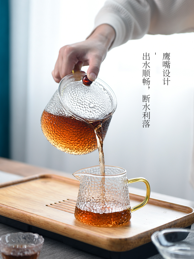 Ceramic story glass tea set household contracted sitting room teapot teacup tea tray office small sets of kung fu