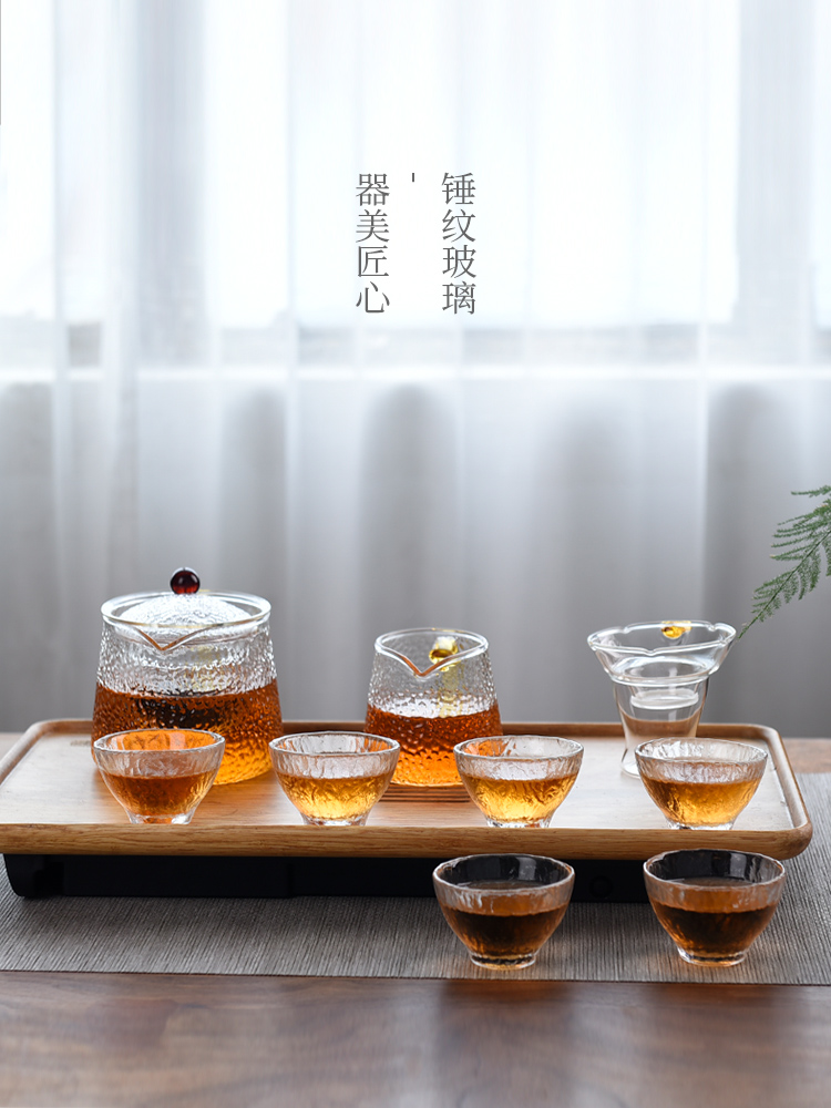 Ceramic story glass tea set household contracted sitting room teapot teacup tea tray office small sets of kung fu