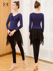 Репетиционная одежда для танцев 舞蹈练功服女套装形体上衣中国古典民族现代舞裤训练跳舞服装