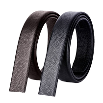 Genuine first-layer cowhide leather belt for men without head automatic buckle plus large size fat man young mans business belt