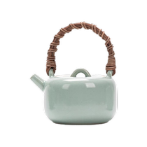 High-end Ru kiln teapot Kung Fu tea set home tea making living room light luxury kettle ceramic Xishi teapot beam teapot