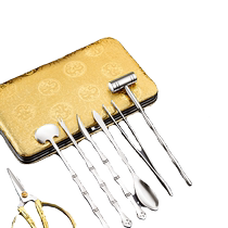 Japan imported household crab eating tools crab peeling artifact special scissors for hairy crab removal crab eight-piece gift box set