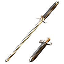 Throwing stick legal vehicle-mounted self-defense weapon throwing stick solid three-section telescopic stick dog fighting stick self-defense retractable supplies anti-wolf