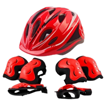 Childrens roller skating protective gear riding helmet set balance car bicycle skateboard skates knee protection anti-fall small