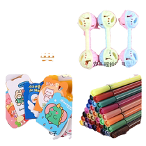 (3 yuan 3 pieces) double-headed rattle toy 1 cartoon special-shaped small book 2 bulk watercolor pens 6 colors