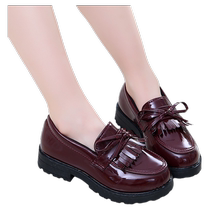 Girls Elsa Princess Shoes College Style Performance Dance Childrens Day Performance Student Shoes Soft Sole Non-Slip Small Leather Shoes