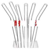 Glass straw non-disposable heat-resistant anti-lipstick transparent environmentally friendly milk tea maternity elbow drinking straw high borosilicate