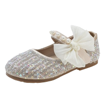 ABCND Princess Shoes Spring Crystal Shoes Girls Childrens Shoes 2024 New Spring Autumn Soft Soled Single Shoes Girls Leather Shoes