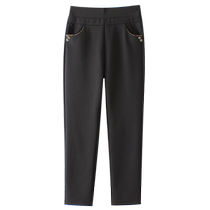 Middle Aged Girl Pants Grandma Dress Spring Autumn Loose Straight Drum Pants Mom Pants Autumn Winter Plus Suede Long Pants 2023