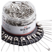 Office supplies paper clip stationery fixed pin nickel-plated storage box U-shaped groove is not easy to pop out files and leaves the grass safe