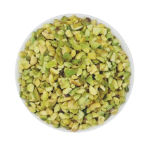 Crushed pistachio kernels cooked and raw American original chopped nuts decorated cakes baked pastries ice cream desserts yogurt