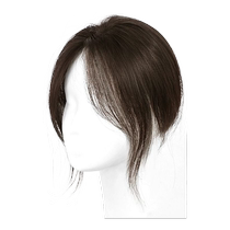 Black Swan head replacement hair piece completely fluffy covering white hair natural one-piece wig piece oblique bangs thin hair extension