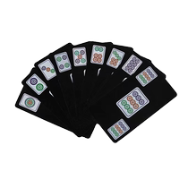 Mahjong solitaire plastic thickened portable travel waterproof home small mahjong 144 dice advanced