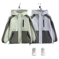 Boys outer wear new style childrens medium and large childrens spring and autumn jackets fashionable loose version foreign style windbreaker childrens clothing trend
