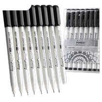 Marco Marco needle pen art hook pen student party kindergarten hand-painted gel pen painting pen drawing pen comic pen stroke pen tracing pen waterproof minimalist design D7820 simple brush