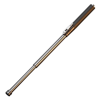 Automatic spring telescopic three-section self-defense weapon legal vehicle-mounted supplies solid anti-wolf multi-functional swing stick