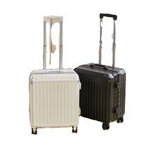 Samsonite 18-inch boarding small suitcase for women 20-inch aluminum frame suitcase light sound universal wheel password light