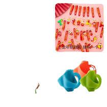 (3 yuan 3 pieces) New luminous peacock finger lamp color changing peacock tail fiber optic light flash childrens toy