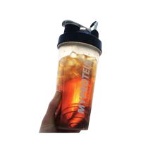 Extra large capacity shaker cup fitness portable scale sports water cup protein powder student plastic cup high temperature resistance