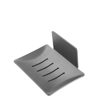 Gun gray bathroom soap dish creative drain space aluminum punch-free soap dish bathroom shelf wall-mounted
