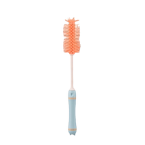 Silicone bottle cleaning brush baby bottle cleaning brush baby cleaning set straw pacifier brush storage rack three-in-one