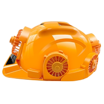 Solar safety helmet with fan construction site smart headlight built-in air conditioning refrigeration hat national standard helmet summer