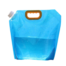 Outdoor portable folding water bag large capacity thickened camping water storage barrel plastic with tap food grade water storage bag