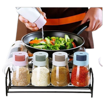 Seasoning bottle kitchen salt seasoning jar storage box household glass salt jar moisture-proof sealed salt control special barbecue sprinkler