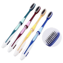 Medium hard bristled toothbrush soft bristled adult household high-end independent packaging deep cleaning high density brush filament for men and women