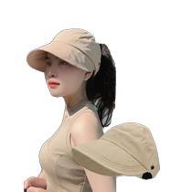 Banana sun hat for women 2024 new fisherman hat sun-showing face small hollow top quick-drying can hang mask sun hat