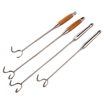 Stainless steel meat hook meat hook pork braised meat deli hook long handle hook meat hook bold old-fashioned