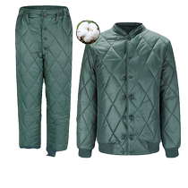 Зимняя зона военно-зеленая хлопчатобумажковая одежда Хлопчатобумага Система зимней короткой хлопчатобумажкой костюм
