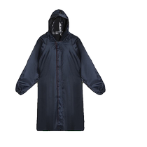 Rubber canvas raincoat long electric vehicle poncho labor protection construction site outdoor travel with sleeves thickened rainproof