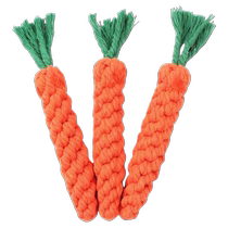 Dog rope toy carrot tooth grinding bite-resistant teddy Bichon Pomeranian small medium and large dog pet relief tool