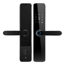 Colorful smart door lock semi-automatic fingerprint lock house password swipe card electronic lock home anti-theft apartment B&B