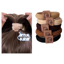 Bear hair tie headband high elastic rubber band womens hair tie childrens thickened high ponytail ball headwear