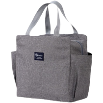 Solid color large-capacity portable lunch bag thickened aluminum film insulation bag for work and school with rice bag lunch box bag lunch bag