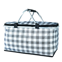 Picnic Basket Spring Outing Foldable Outdoor Picnic Insulated Box Camping Portable Picnic Supplies Storage Internet Celebrity Basket