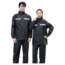 Raincoat split-type adult outer wear full-body heavy rain riding electric takeaway rider motorcycle poncho hat brim