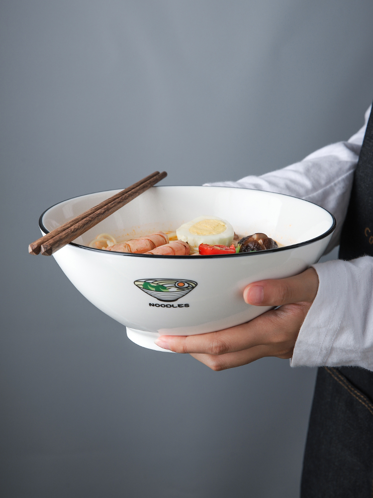 Selley Japanese household ceramic large rainbow such as bowl soup bowl hat to use mercifully is easy to clean such as with rainbow such as bowl of noodles bowl