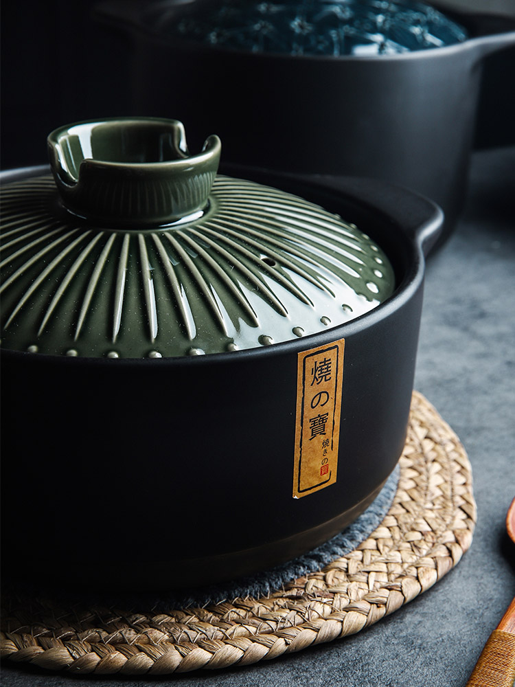 Selley Japanese ceramic casserole household simmering stew high - capacity, high - temperature cooking porridge soup rice soup pot crock