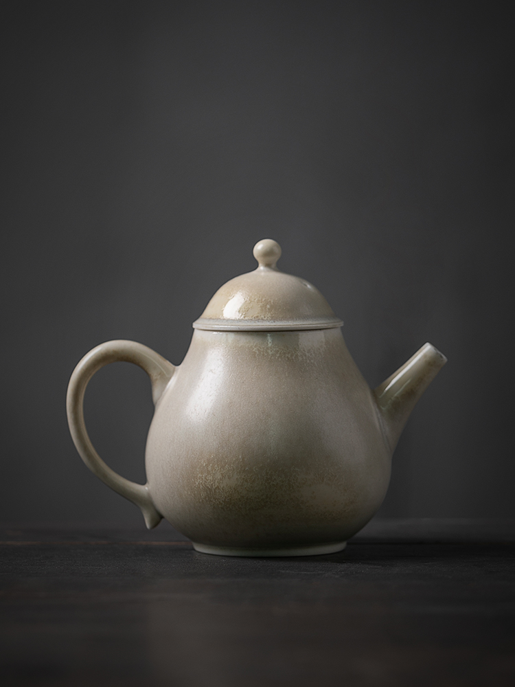 Jiangnan past plant ash little teapot ceramic household hand made firewood pear type pot of kung fu tea pot teapot