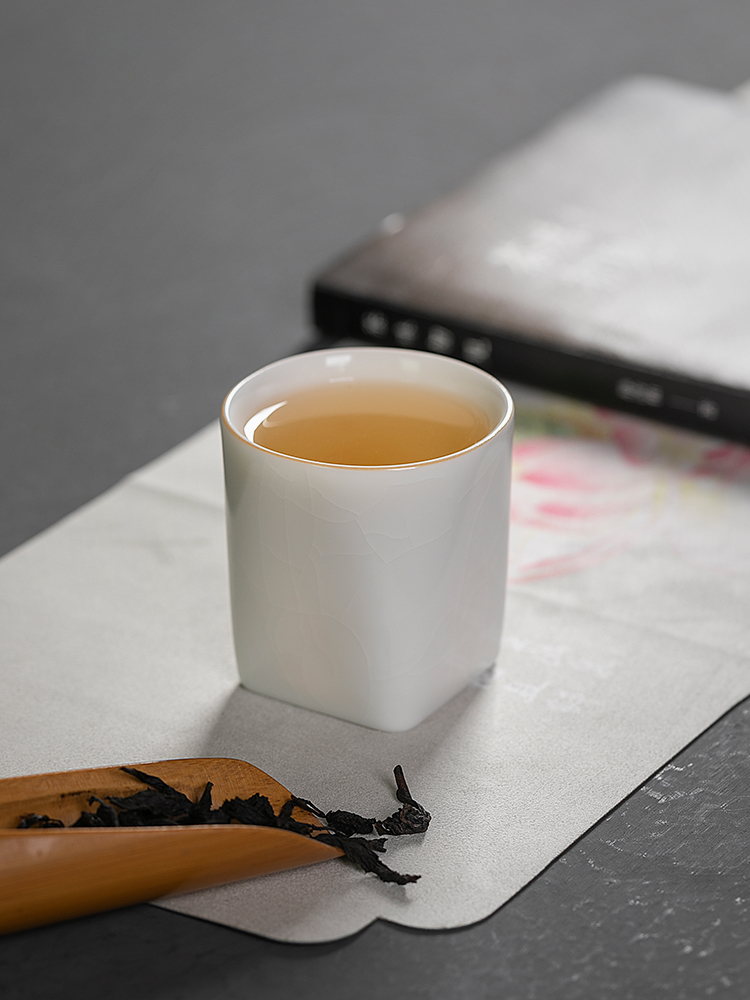 Jiangnan ceramic cups past your up square cup kung fu tea tea sample tea cup tea cup single cup a single master