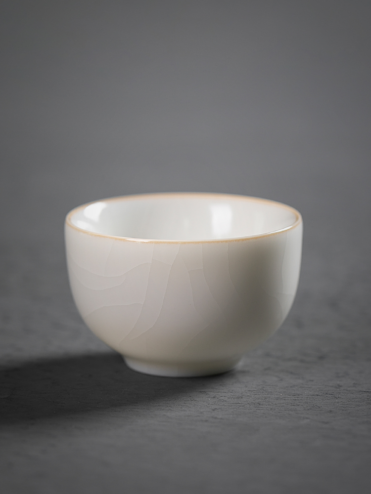 Jiangnan ceramic past your up porcelain cups suet jade a single master kung fu tea cups cup sample tea cup