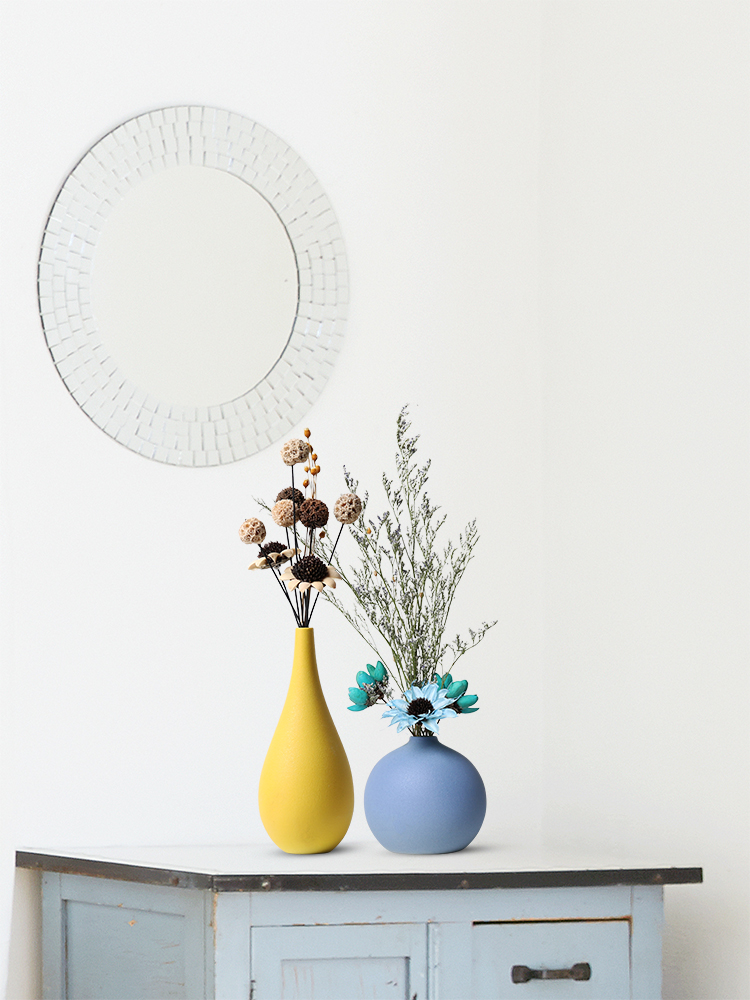 Khô tự nhiên hoa bó hoa thật bất tử với một bình hoa tươi Set Decoration đồ nội thất phòng khách nhỏ.