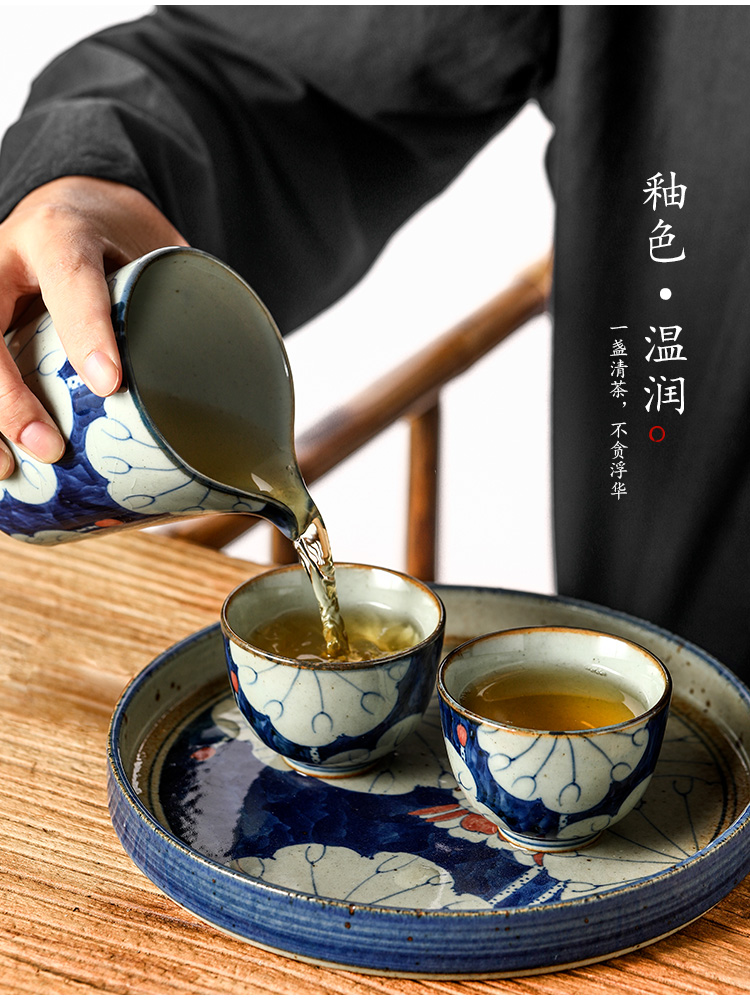 Jingdezhen hand - made porcelain pot of bearing dry Taiwan pure manual Japanese tea accessories bearing restoring ancient ways of ceramic kunfu tea tea