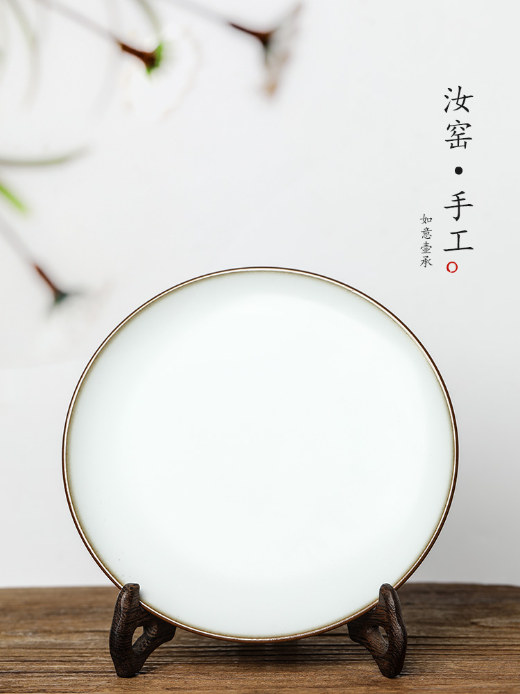 Jingdezhen your up pot of bearing dry Taiwan Japanese checking ceramic tea household cup mat ground tea accessories