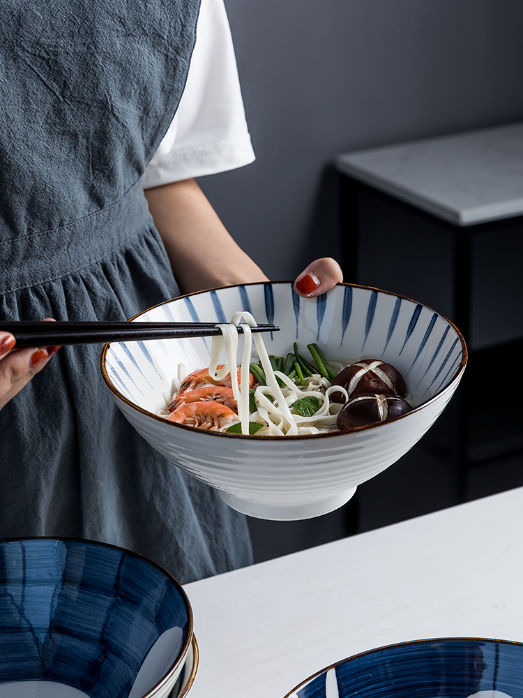 Japanese ceramic bowl large rainbow such as bowl dish bowl individual job suit dishes creative move household tableware