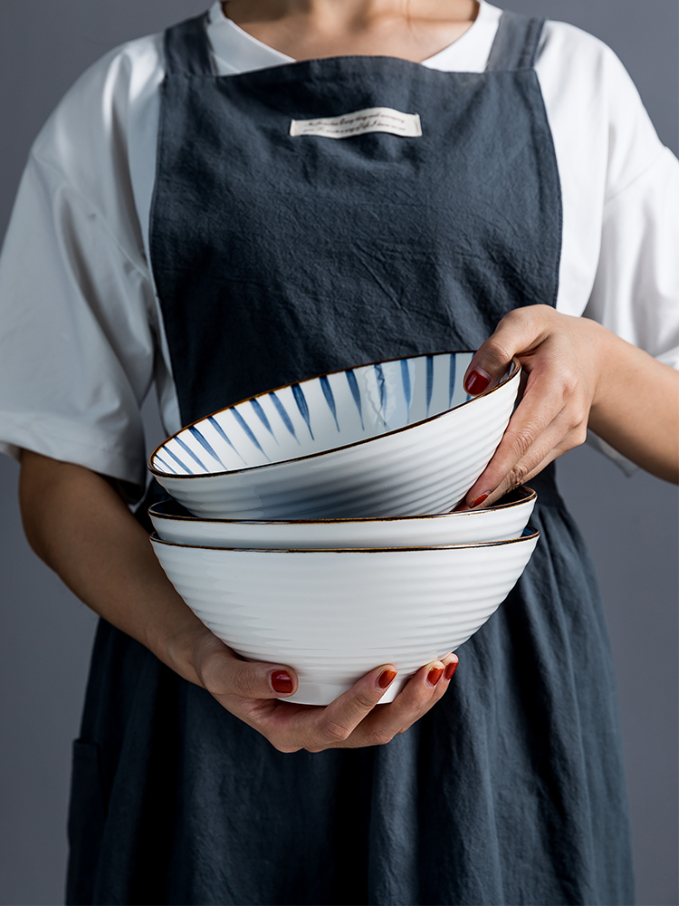 Japanese ceramic bowl large rainbow such as bowl dish bowl individual job suit dishes creative move household tableware