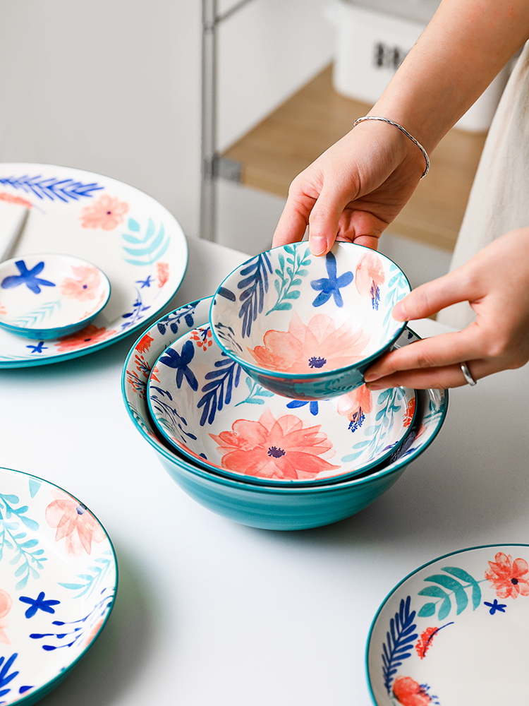 Boss in shallow grass the plants hand - made ceramic creative household tableware and fresh flowers large rainbow such as bowl bowl 0
